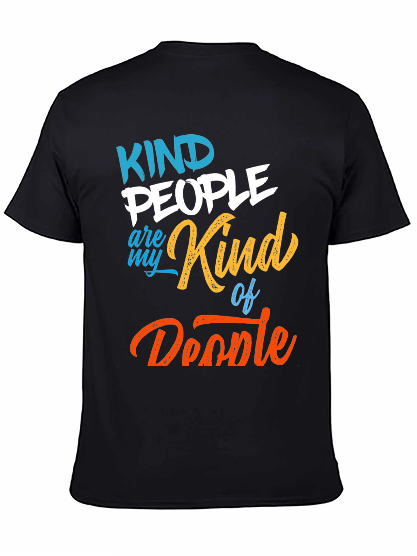 Camiseta Negra Kind People Are My Kind of Doodle