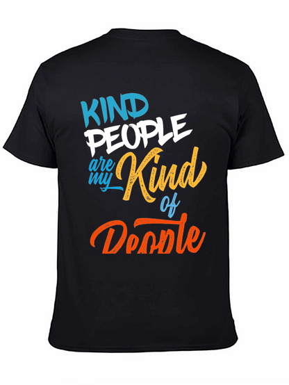 Camiseta Negra Kind People Are My Kind of Doodle