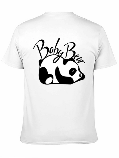 Camiseta Negra Baby Bear Panda Relajado Unisex