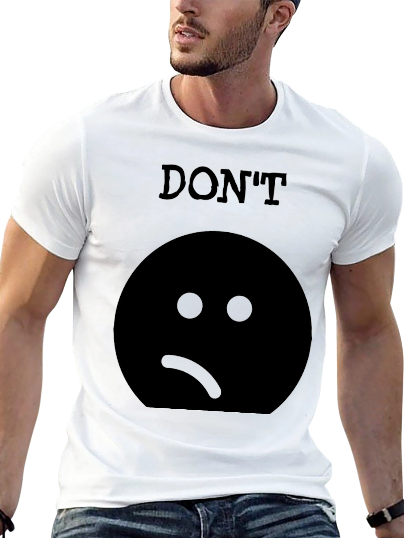 Camiseta Negra: No Estés Triste