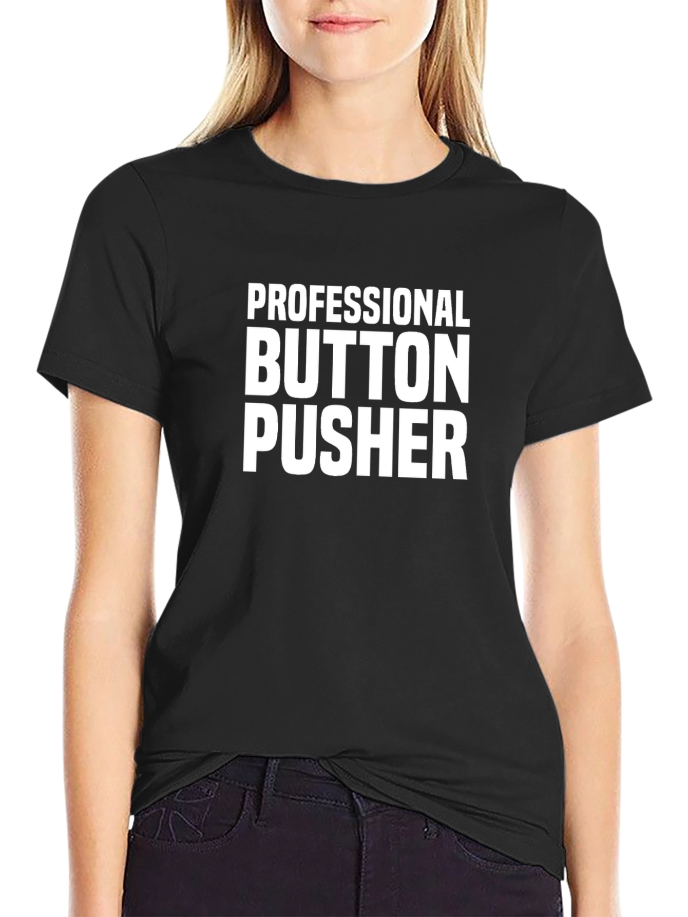 Camiseta Negra Professional Button Pusher