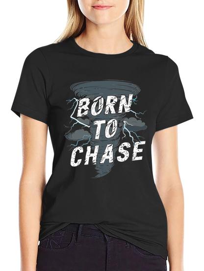 Camiseta Negra Born to Chase Tornado