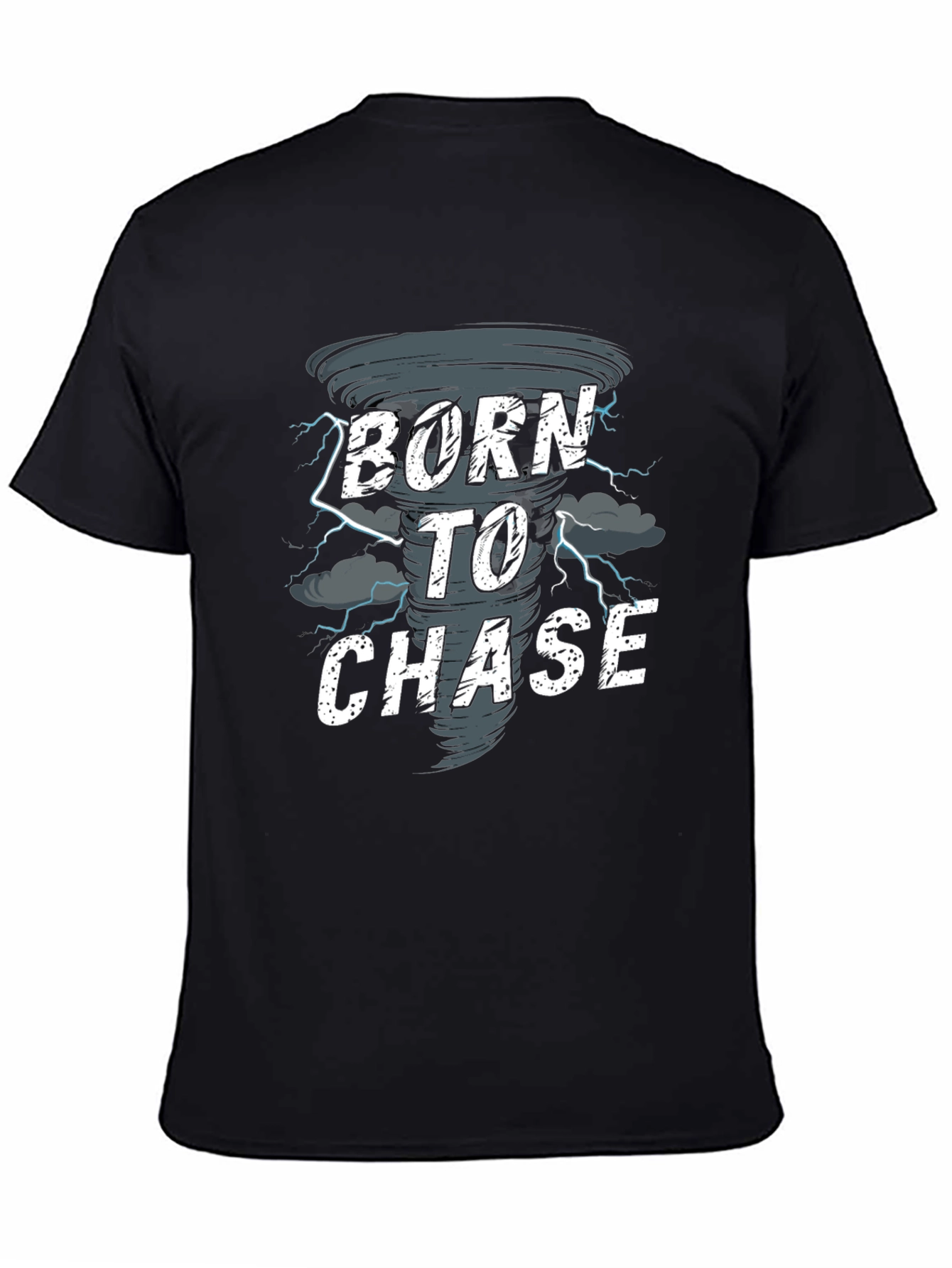 Camiseta Negra Born to Chase Tornado