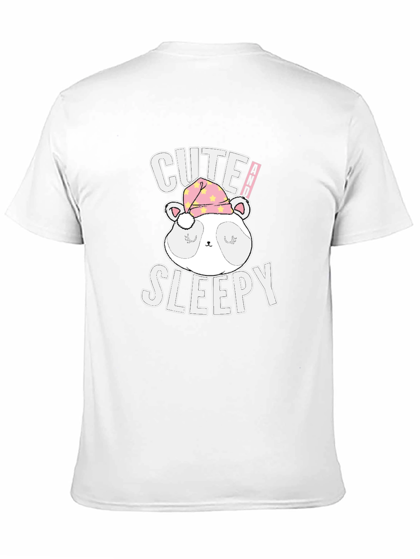 Camiseta Negra con Diseño de Panda Dormilón