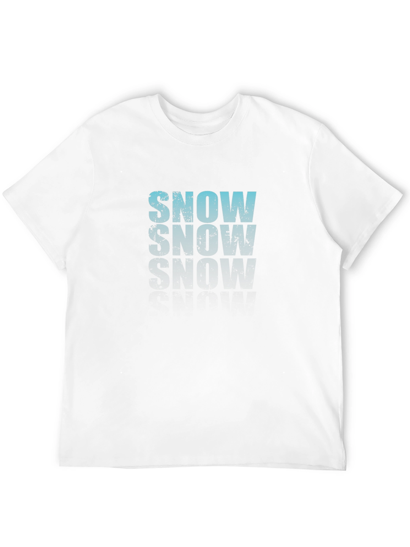 Camiseta Negra Hombre Snow Estilo Grunge