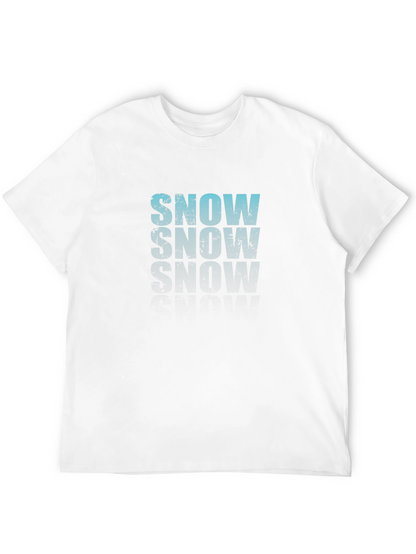 Camiseta Negra Hombre Snow Estilo Grunge