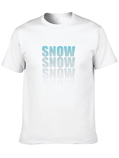 Camiseta Negra Hombre Snow Estilo Grunge