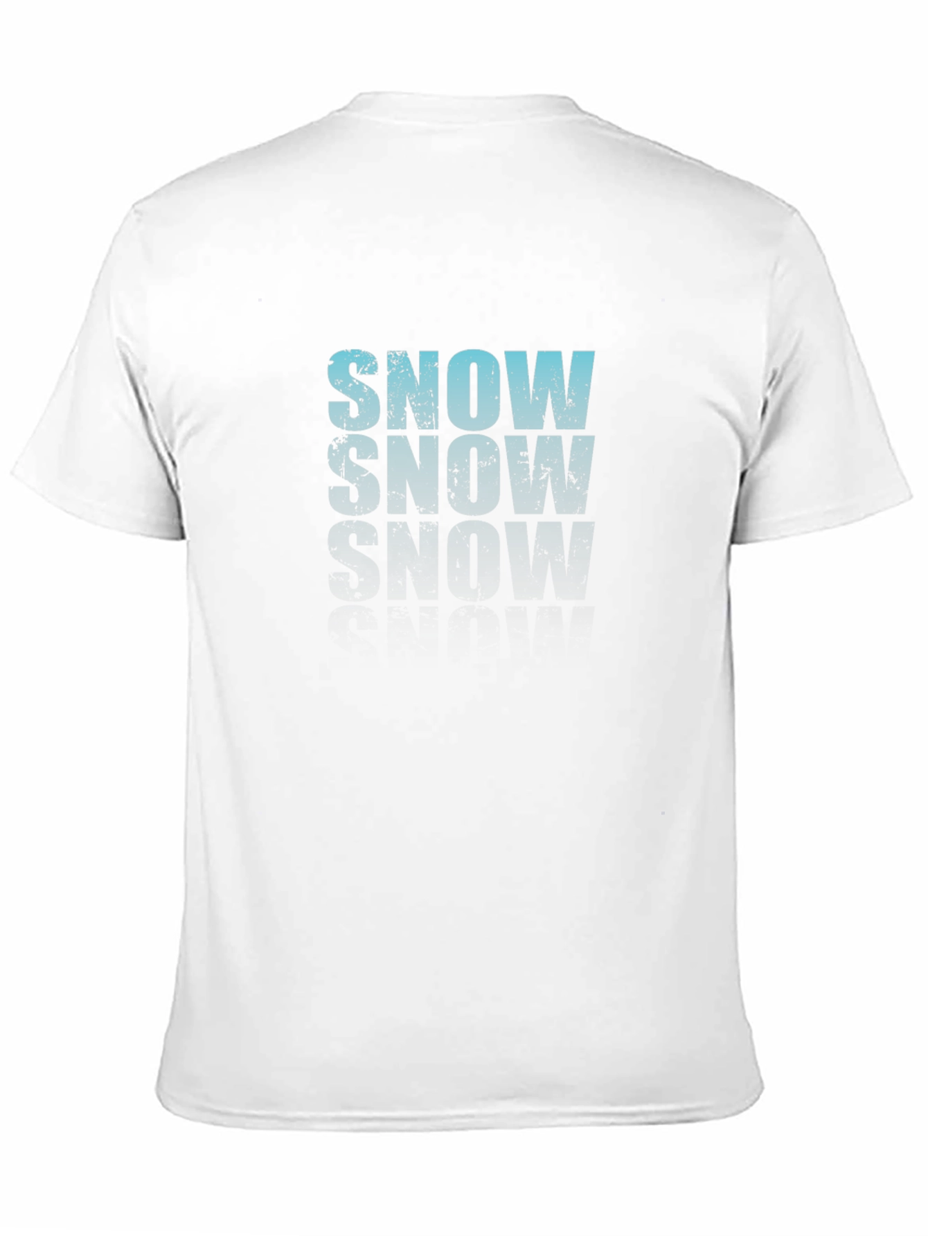 Camiseta Negra Hombre Snow Estilo Grunge