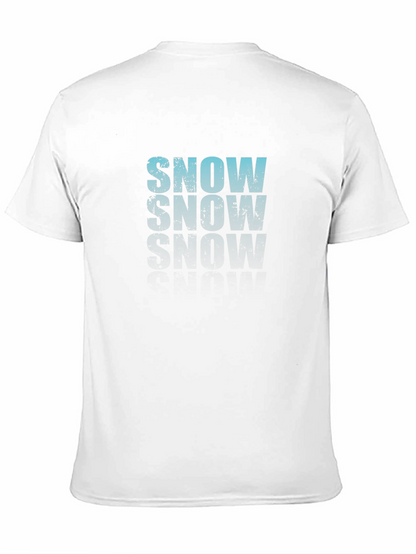 Camiseta Negra Hombre Snow Estilo Grunge