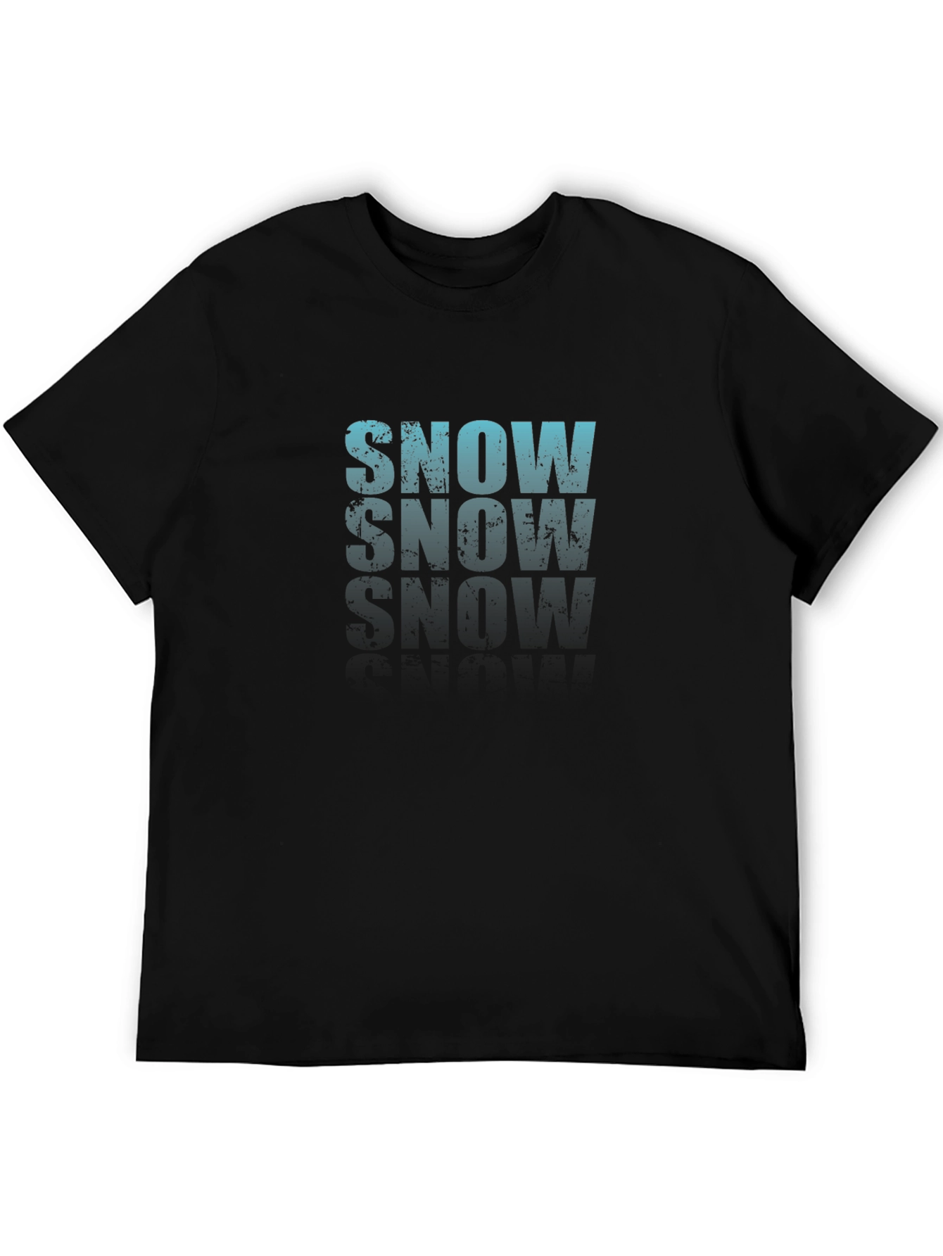 Camiseta Negra Hombre Snow Estilo Grunge