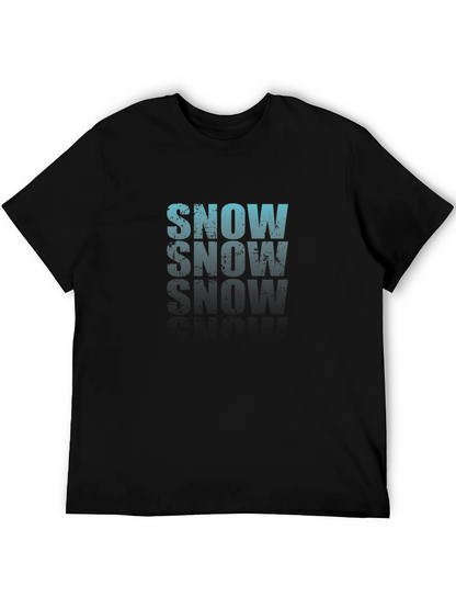 Camiseta Negra Hombre Snow Estilo Grunge