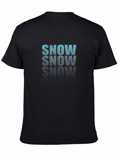 Camiseta Negra Hombre Snow Estilo Grunge