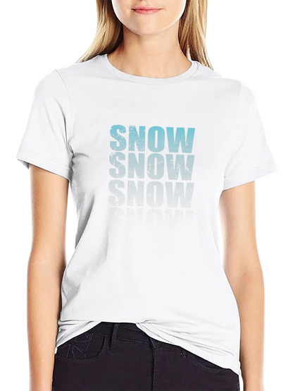 Camiseta Negra Hombre Snow Estilo Grunge