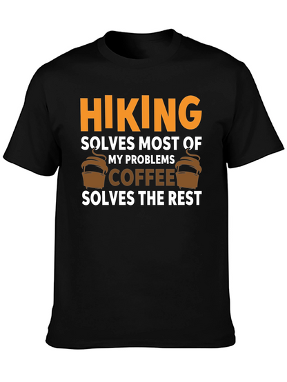 Camiseta Negra Hiking Solves Most of My Problems