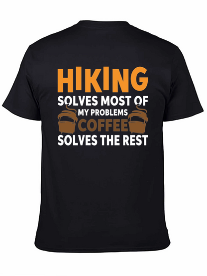 Camiseta Negra Hiking Solves Most of My Problems