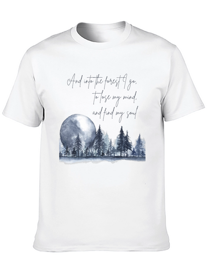 Camiseta Negra: Bosque Luna y Alma