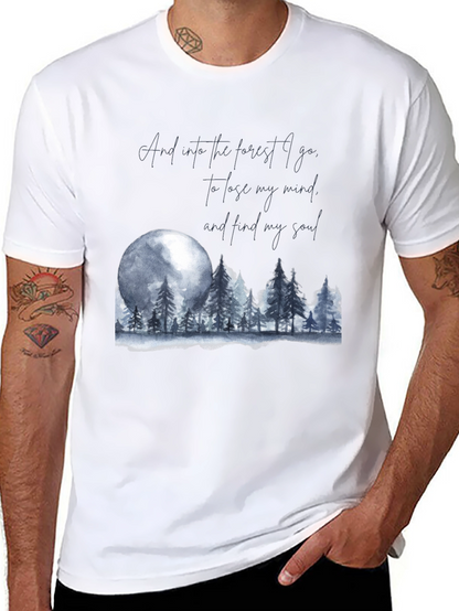Camiseta Negra: Bosque Luna y Alma