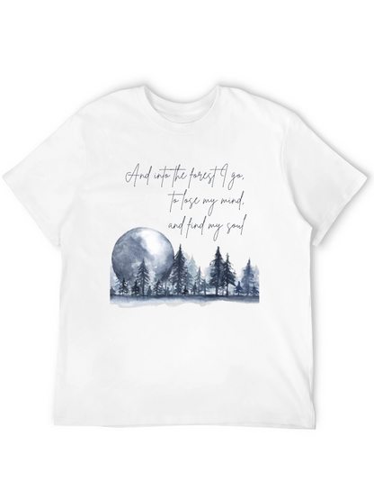 Camiseta Negra: Bosque Luna y Alma