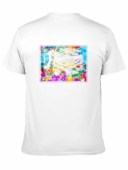 Camiseta Negra Gráfica: A Través del Espejo