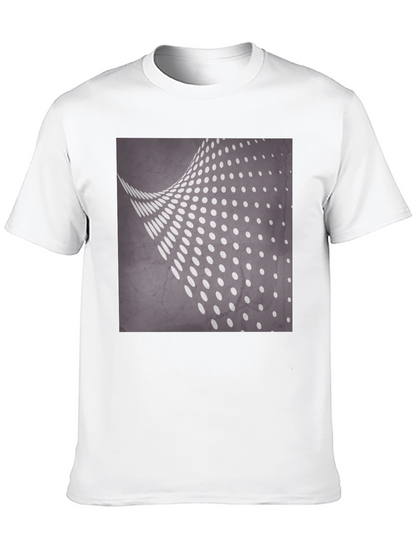 Camiseta Negra con Diseño de Puntos Abstractos