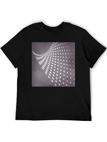 Camiseta Negra con Diseño de Puntos Abstractos