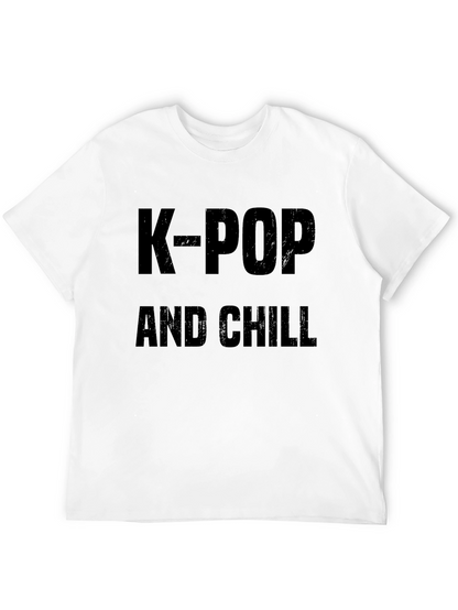 Camiseta Negra K-Pop and Chill para Fans