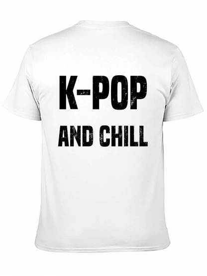 Camiseta Negra K-Pop and Chill para Fans