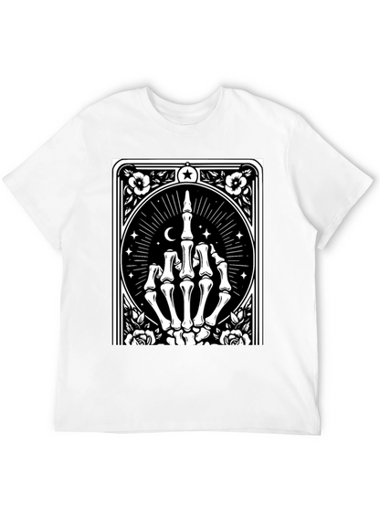 Camiseta Negra con Diseño de Mano Esquelética