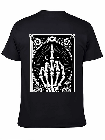 Camiseta Negra con Diseño de Mano Esquelética