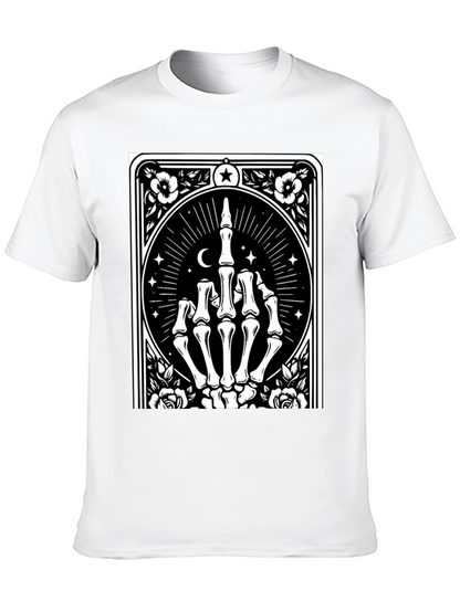 Camiseta Negra con Diseño de Mano Esquelética
