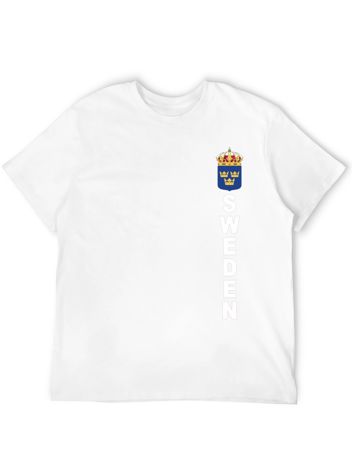 Camiseta Suecia Negra con Escudo y Letras