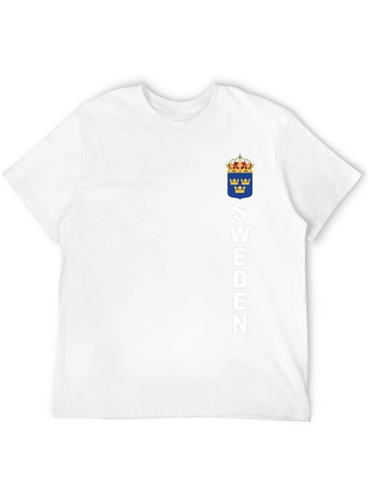 Camiseta Suecia Negra con Escudo y Letras