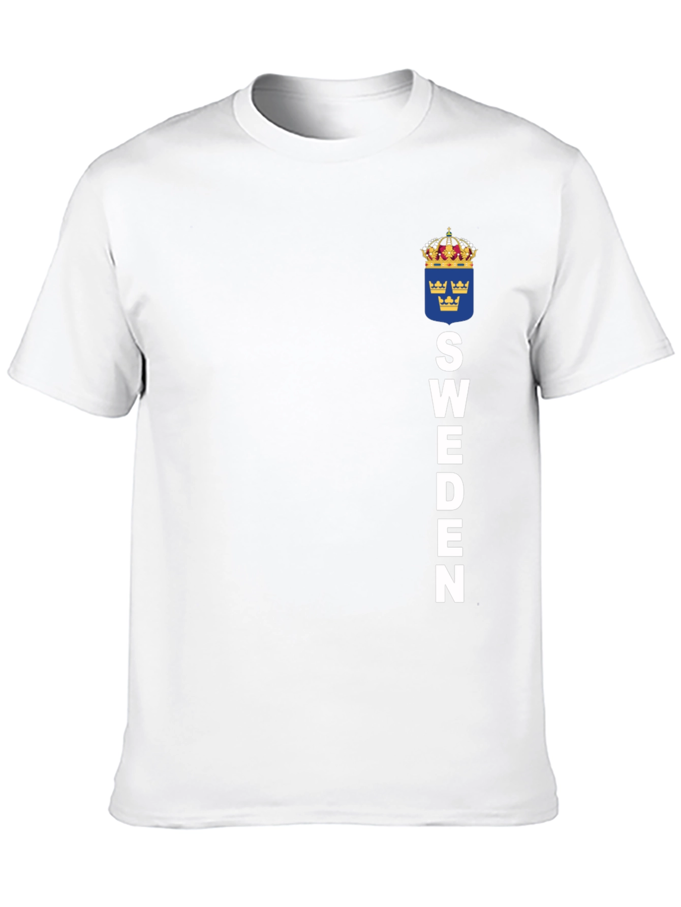 Camiseta Suecia Negra con Escudo y Letras