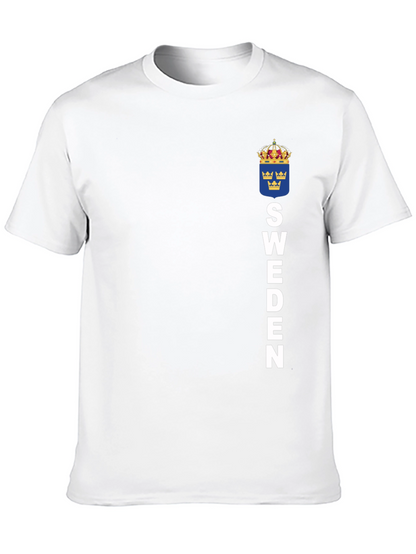 Camiseta Suecia Negra con Escudo y Letras