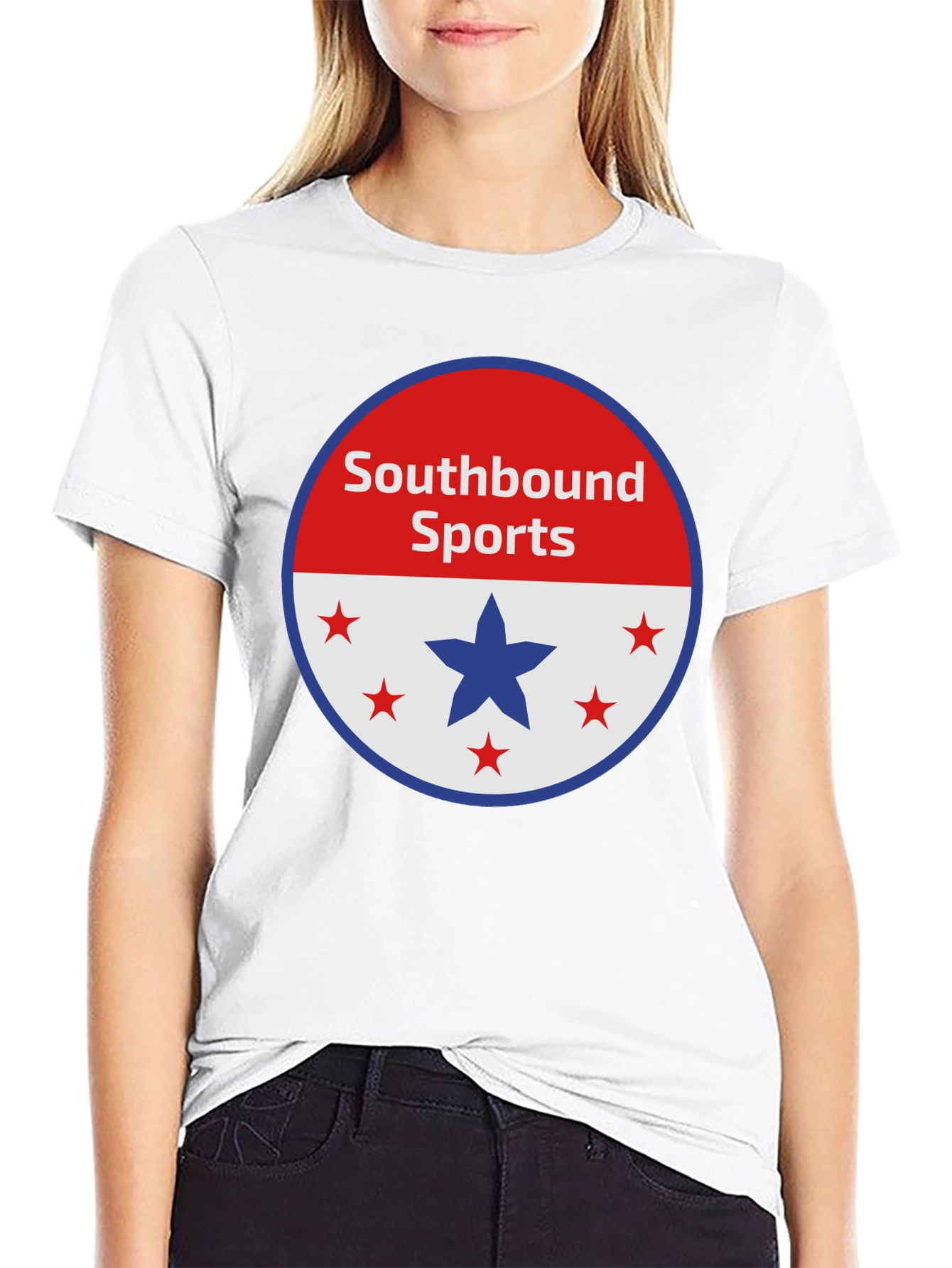 Camiseta Negra Southbound Sports Diseño Patriótico