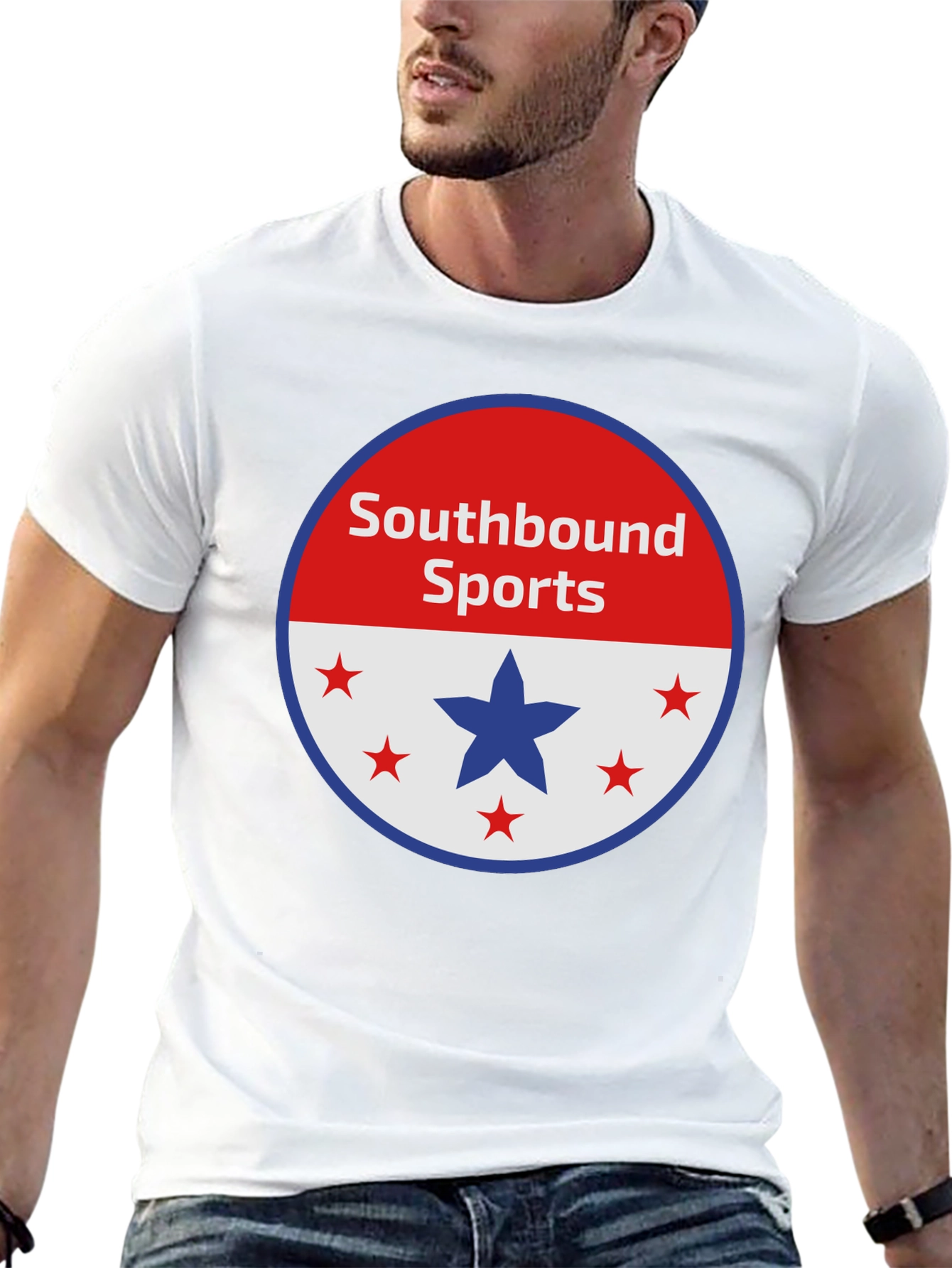 Camiseta Negra Southbound Sports Diseño Patriótico
