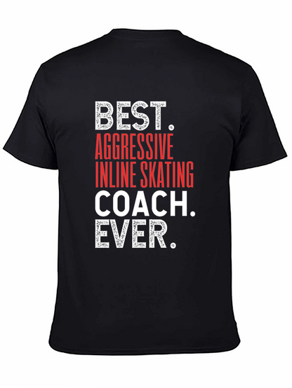 Camiseta Negra Mejor Entrenador Patinaje Agresivo