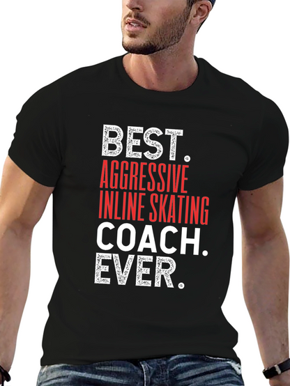 Camiseta Negra Mejor Entrenador Patinaje Agresivo