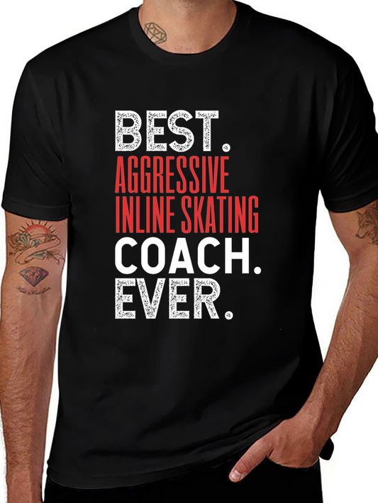 Camiseta Negra Mejor Entrenador Patinaje Agresivo