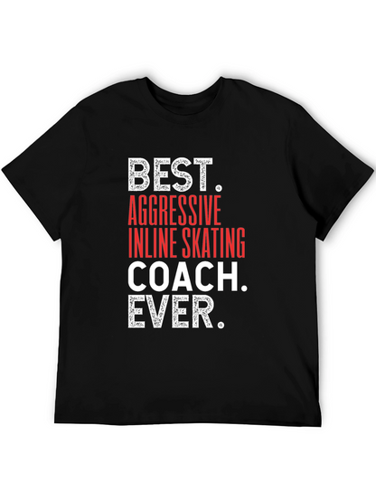 Camiseta Negra Mejor Entrenador Patinaje Agresivo