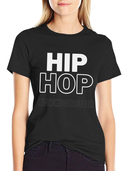 Camiseta Negra Hip Hop Underground Estilo Urbano