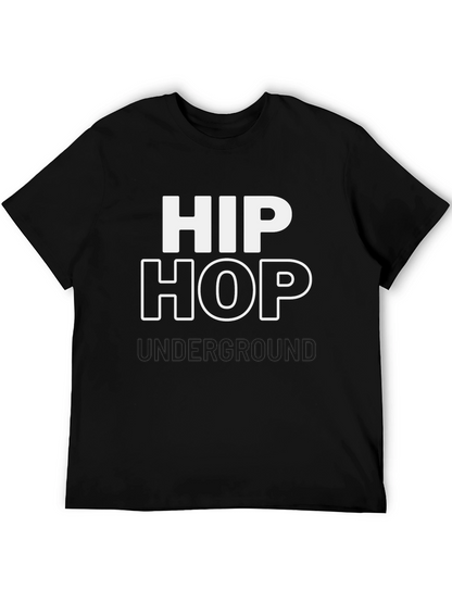 Camiseta Negra Hip Hop Underground Estilo Urbano