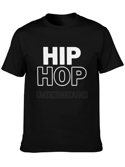 Camiseta Negra Hip Hop Underground Estilo Urbano