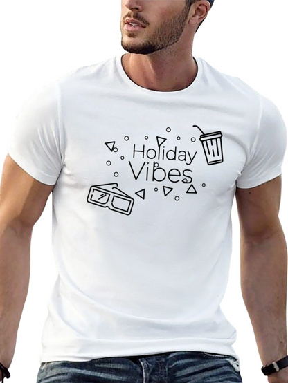 Camiseta Negra Holiday Vibes