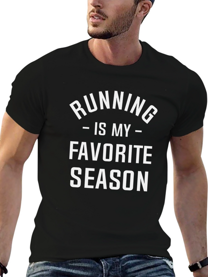 Camiseta Negra Running is My Favorite Season