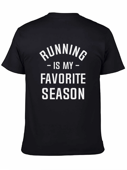 Camiseta Negra Running is My Favorite Season