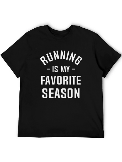 Camiseta Negra Running is My Favorite Season