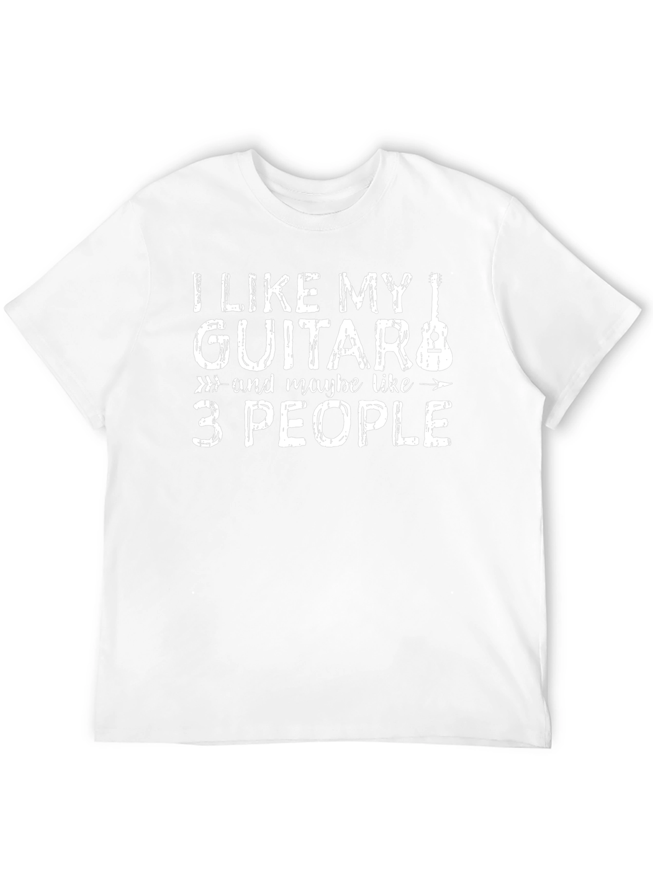 Camiseta Negra: Guitarra y 3 Personas