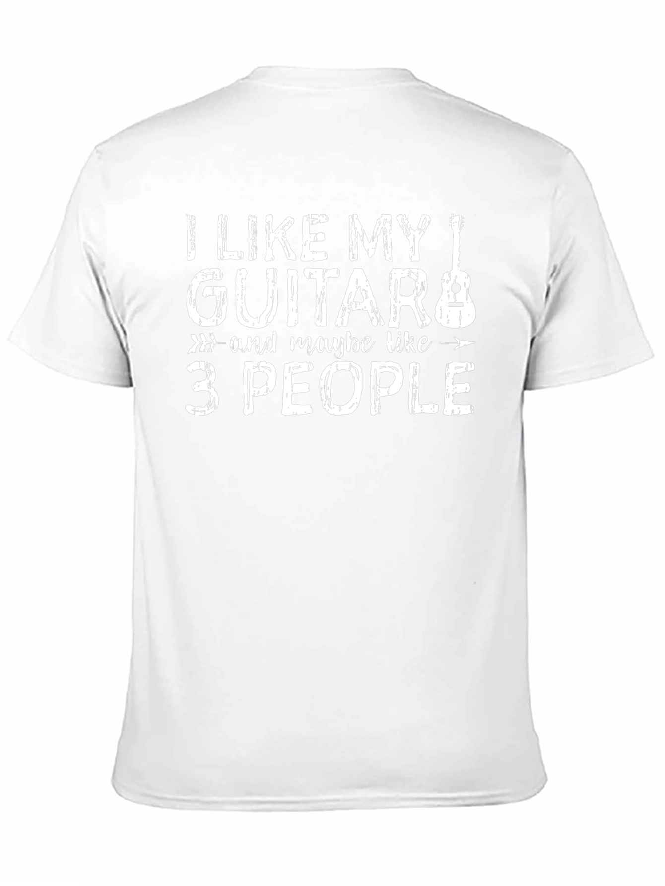 Camiseta Negra: Guitarra y 3 Personas