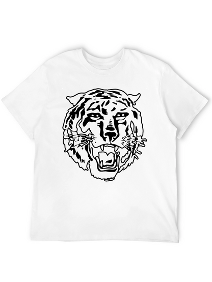 Camiseta Negra con Diseño de Tigre